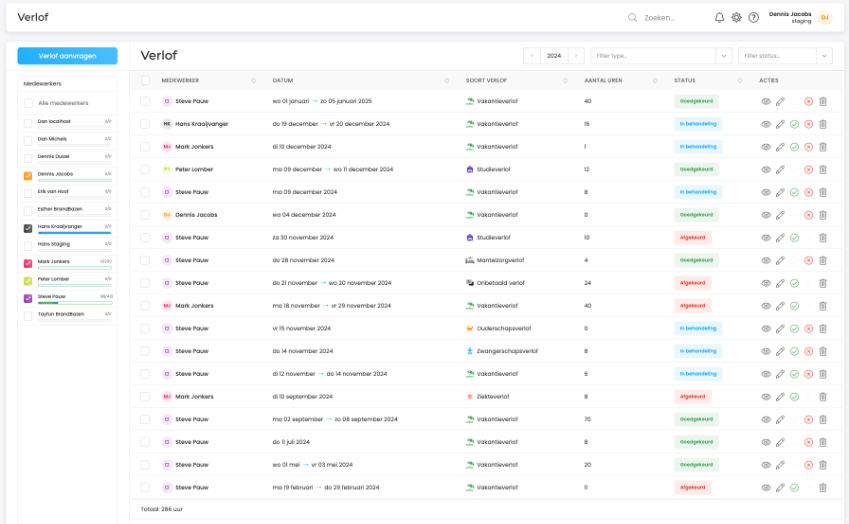 Hello Office CRM - Verlof